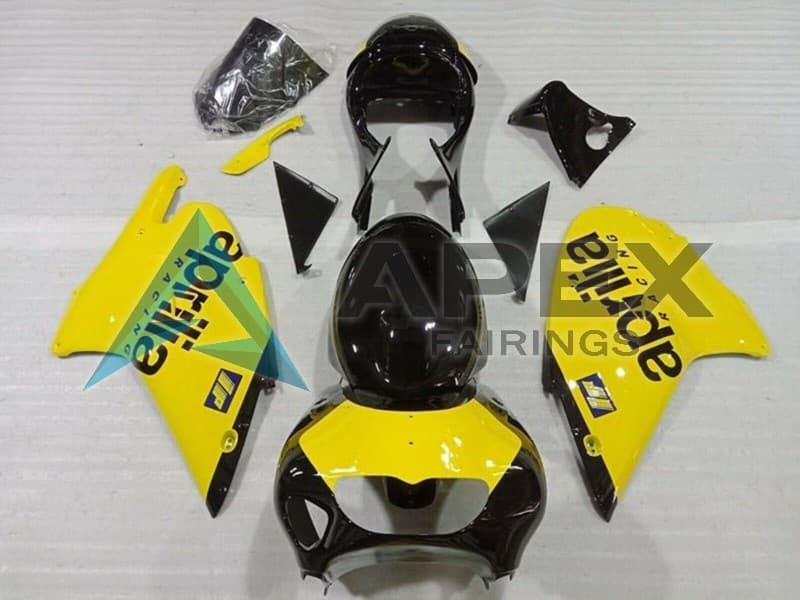 Yellow Glossy Black  2 - Aprilia RS250 (1998-2002) ABS Fairings | Apex Fairings