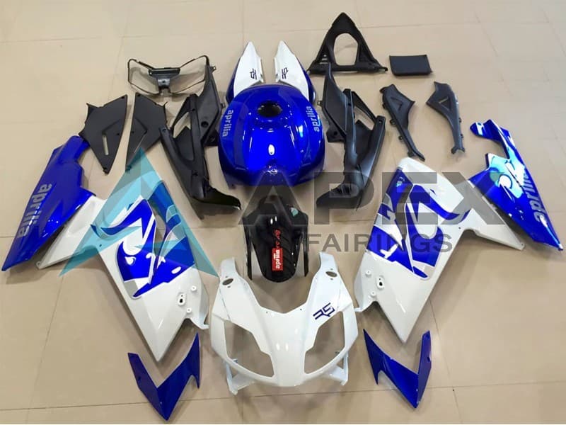 White Blue Black - Aprilia RS4 125 / RS125 (2006-2011) ABS Fairings | Apex Fairings