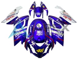 White Blue Fiat 46 - Aprilia RS4 125 / RS125 (2006-2011) ABS Fairings | Apex Fairings — view 1