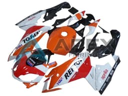 White Orange Red Repsol - Aprilia RS4 125 / RS125 (2006-2011) ABS Fairings | Apex Fairings — view 1