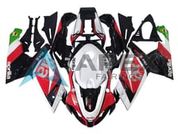 White Red Black Green - Aprilia RS4 125 / RS125 (2006-2011) ABS Fairings | Apex Fairings — view 1