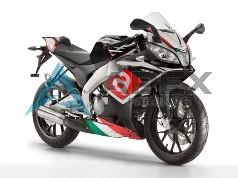 White Red Green Matte Black - Aprilia RS4 50 / RS50 (2011-2017) ABS Fairings | Apex Fairings