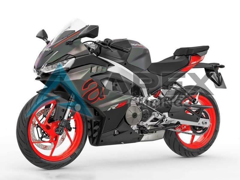 Matte Black Grey Red  57 - Aprilia RS457 (2024-2025) ABS Fairings | Apex Fairings