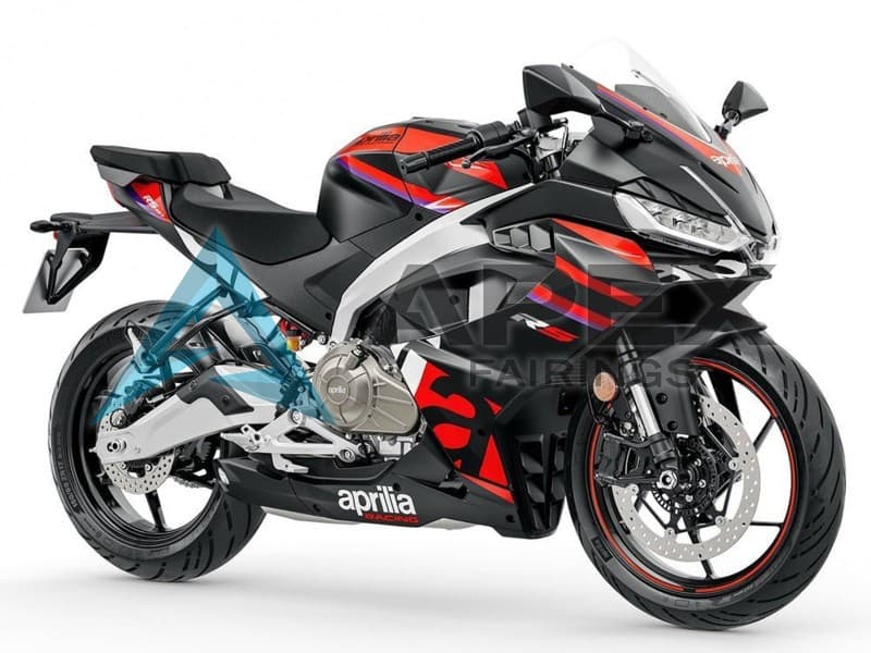 Matte Black Red  57 - Aprilia RS457 (2024-2025) ABS Fairings | Apex Fairings