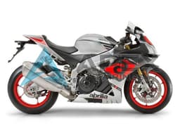 Silver Red Black - Aprilia RSV4 1000 (2016-2020) ABS Fairings | Apex Fairings — view 1