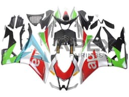 Silver Red Black Green - Aprilia RSV4 1000 (2016-2020) ABS Fairings — Style FE20 | Apex Fairings — view 1