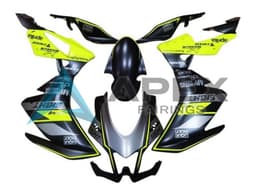 Matte Black Grey Yellow - Aprilia RSV4 1000 (2016-2020) ABS Fairings | Apex Fairings — view 1