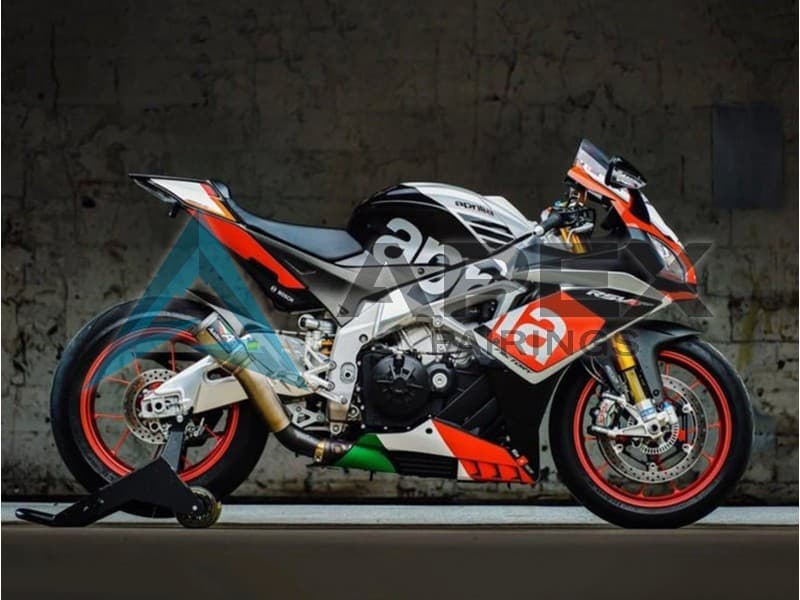 Matte Black Silver Red Green - Aprilia RSV4 1000 (2016-2020) ABS Fairings | Apex Fairings