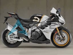 White Black Gold - Aprilia RSV4 1100 (2021-2024) ABS Fairings | Apex Fairings — view 1