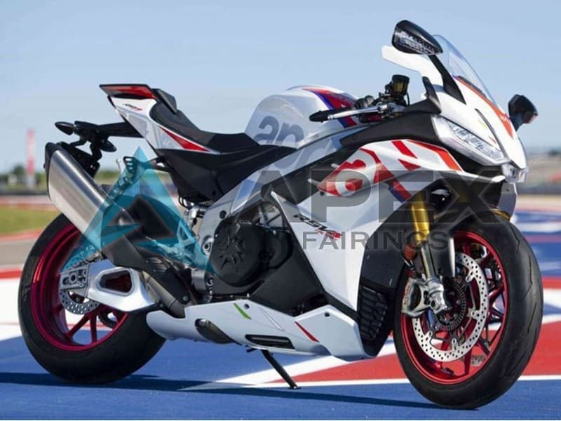 White Red Blue - Aprilia RSV4 1100 (2021-2024) ABS Fairings | Apex Fairings