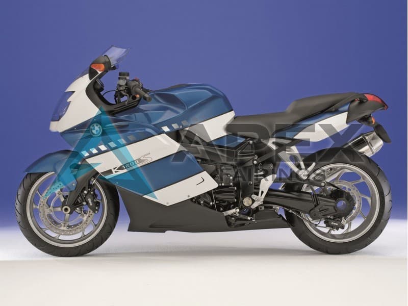 White Dark Blue - BMW K1200S (2005-2010) ABS Fairings | Apex Fairings
