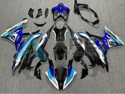 White Blue Matte Black Motul - BMW S1000RR (2023-2024) ABS Fairings | Apex Fairings — view 1