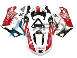 White Red Glossy Black Valsir Xerox - Ducati 1098 (2007-2009) ABS Fairings — Style FE81 | Apex Fairings — view 1