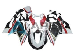 White Red Matte Black - Ducati 1199 Panigale (2012-2014) ABS Fairings — Style FE73 | Apex Fairings — view 1