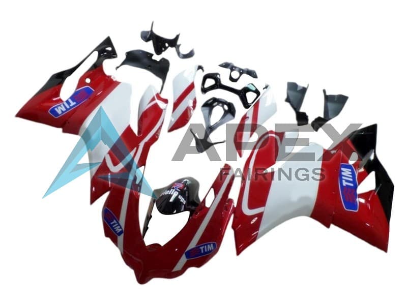 White Red Glossy Black Tim - Ducati 1299 Panigale (2015-2018) ABS Fairings | Apex Fairings