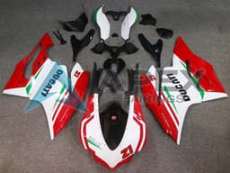 White Red Green Glossy Black 21 - Ducati 1299 Panigale (2015-2018) ABS Fairings | Apex Fairings — view 1