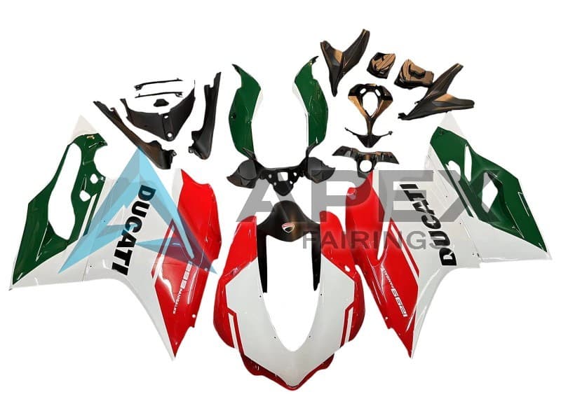 White Red Green Matte Black - Ducati 1299 Panigale (2015-2018) ABS Fairings | Apex Fairings