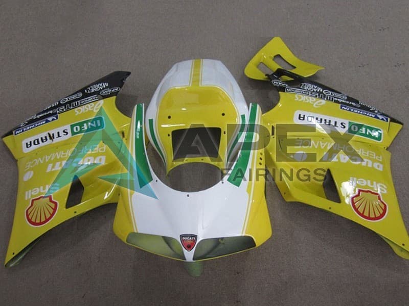 Yellow White Green Shell Info Strrda - Ducati 748 (1994-2002) ABS Fairings | Apex Fairings