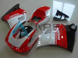 White Red Glossy Black - Ducati 916 (1994-1998) ABS Fairings | Apex Fairings — view 1