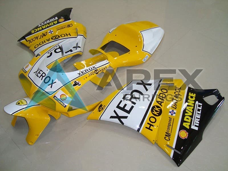 White Yellow Glossy Black Xerox - Ducati 916 (1994-1998) ABS Fairings | Apex Fairings