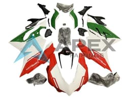 White Red Green - Ducati 959 Panigale (2016-2019) ABS Fairings | Apex Fairings — view 1