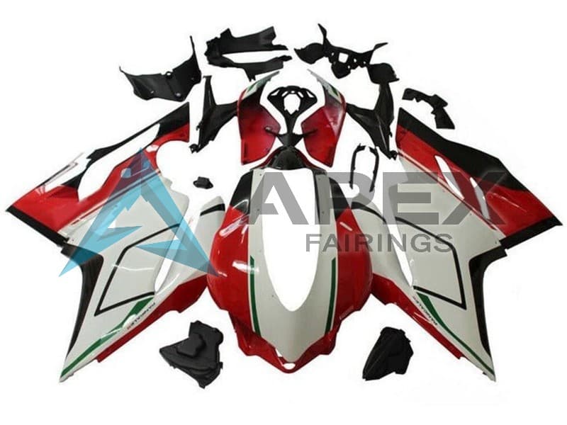 White Red Green Glossy Black - Ducati 959 Panigale (2016-2019) ABS Fairings | Apex Fairings
