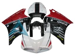 White Red Glossy Black Racing Performance - Ducati 996 996S (1999-2002) ABS Fairings | Apex Fairings — view 1
