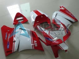 White Red Air Generali Tim - Ducati 998 (2002-2004) ABS Fairings | Apex Fairings — view 1