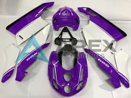 White Purple Black - Ducati 999 (2003-2004) ABS Fairings | Apex Fairings — view 1
