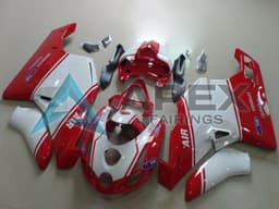 White Red Air Generali Tim - Ducati 999 (2003-2004) ABS Fairings | Apex Fairings — view 1