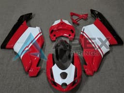 White Red Glossy Black - Ducati 999 (2003-2004) ABS Fairings | Apex Fairings — view 1