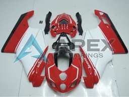 White Red Glossy Black - Ducati 999 (2005-2006) ABS Fairings | Apex Fairings — view 1