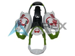 White Green Red Pramac - Ducati Monster 1100 / Monster 1100S (2009-2013) ABS Fairings | Apex Fairings — view 1