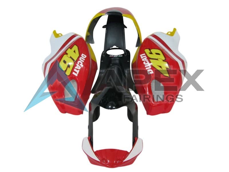 White Red Glossy Black Yellow 46 - Ducati Monster 1100 / Monster 1100S (2009-2013) ABS Fairings | Apex Fairings