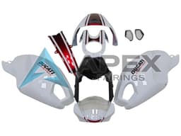 White Red Glossy Black - Ducati Monster 696 (2008-2014) ABS Fairings — Style FE35 | Apex Fairings — view 1