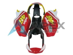 White Red Glossy Black Yellow 46 - Ducati Monster 696 (2008-2014) ABS Fairings | Apex Fairings — view 1