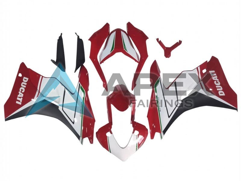 White Red Black Green - Ducati Supersport 939 / 939S (2017-2020) ABS Fairings | Apex Fairings