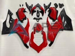Red Matte Black - Ducati Panigale V2 (2020-2024) ABS Fairings — Style FE9 | Apex Fairings — view 1