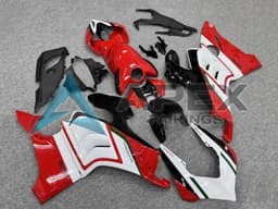 White Red Glossy Black Green - Ducati Panigale V4 (2020-2021) ABS Fairings | Apex Fairings — view 1