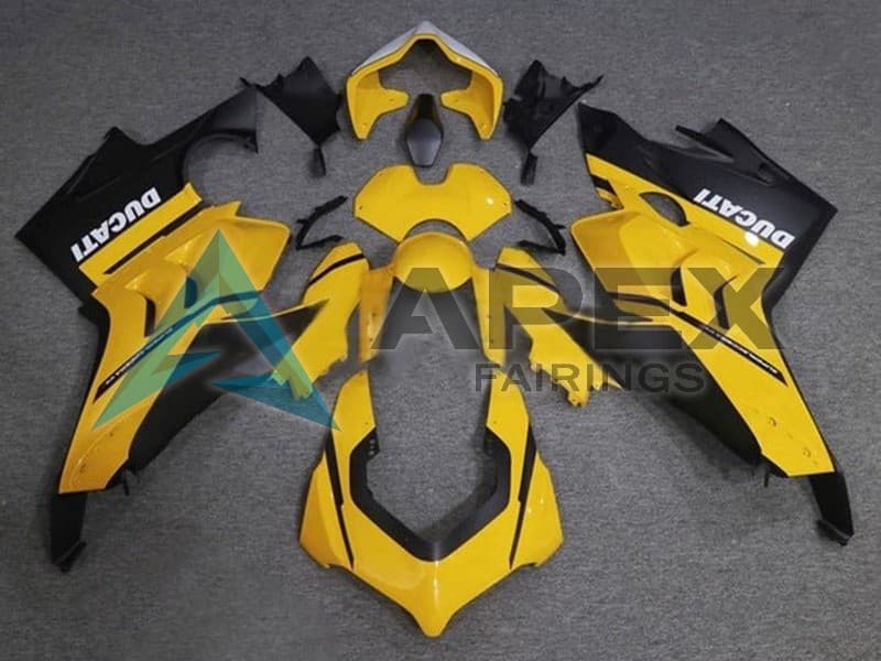 Yellow White Matte Black - Ducati Panigale V4 (2020-2021) ABS Fairings | Apex Fairings