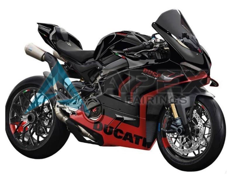 Black Red - Ducati Panigale V4 (2022-2024) ABS Fairings | Apex Fairings
