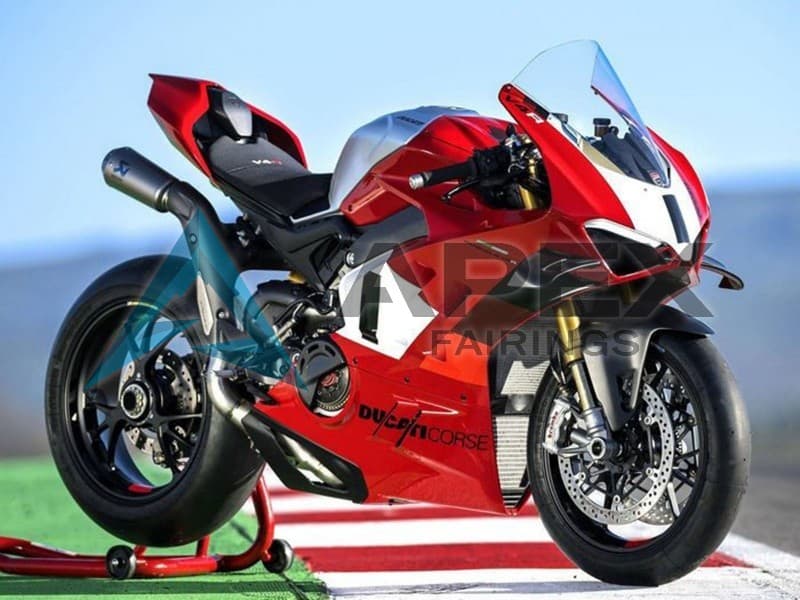 Silver White Red Coe - Ducati Panigale V4 (2022-2024) ABS Fairings | Apex Fairings