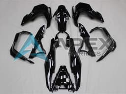 Glossy Black - Honda ADV150 (2018-2021) ABS Fairings — Style FE4 | Apex Fairings — view 1