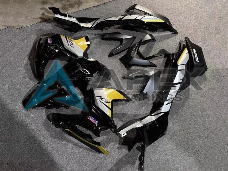 Silver Yellow Glossy Black HRC - Honda ADV160 (2022-2025) ABS Fairings | Apex Fairings
