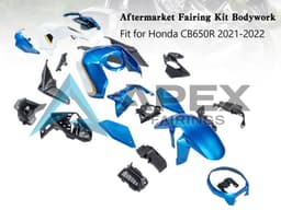 Blue Gold Black - Honda CB650R (2019-2023) ABS Fairings | Apex Fairings — view 1