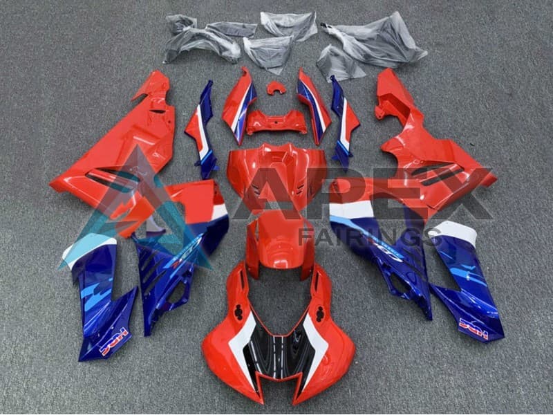 White Red Blue HRC - Honda CBR1000RR-R SP Fireblade SC82 (2020-2023) ABS Fairings — Style FE25 | Apex Fairings