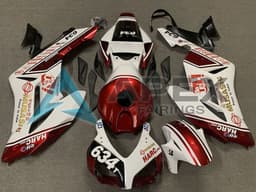 White Red Matte Black - Honda CBR1000RR Fireblade SC57 (2004-2005) ABS Fairings — Style FE229 | Apex Fairings — view 1