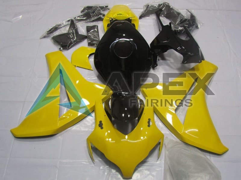 Yellow Glossy Black - Honda CBR1000RR Fireblade SC59 (2008-2011) ABS Fairings — Style FE261 | Apex Fairings