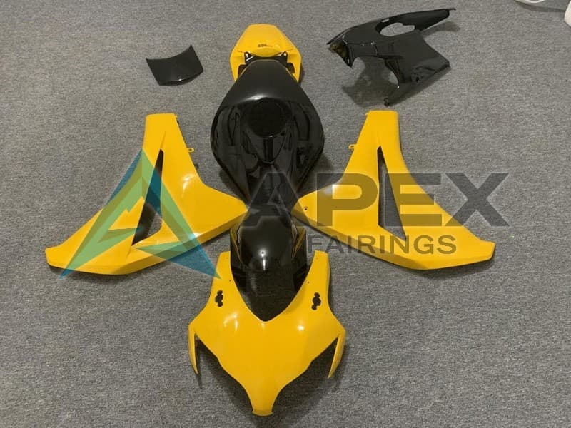 Yellow Glossy Black - Honda CBR1000RR Fireblade SC59 (2008-2011) ABS Fairings — Style FE263 | Apex Fairings