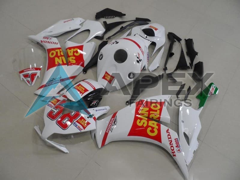 White Red Yellow San Carlo - Honda CBR1000RR Fireblade SC59 II (2012-2016) ABS Fairings — Style FE216 | Apex Fairings